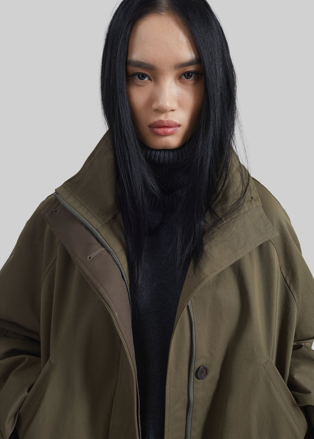 Alesie Drawstring Jacket - Olive Brown – view 4 of 8