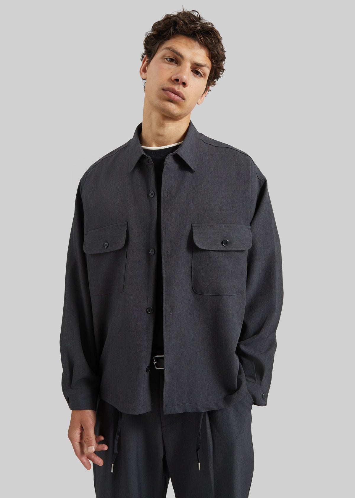 Alessio Shirt Jacket - Charcoal – view 1 of 7