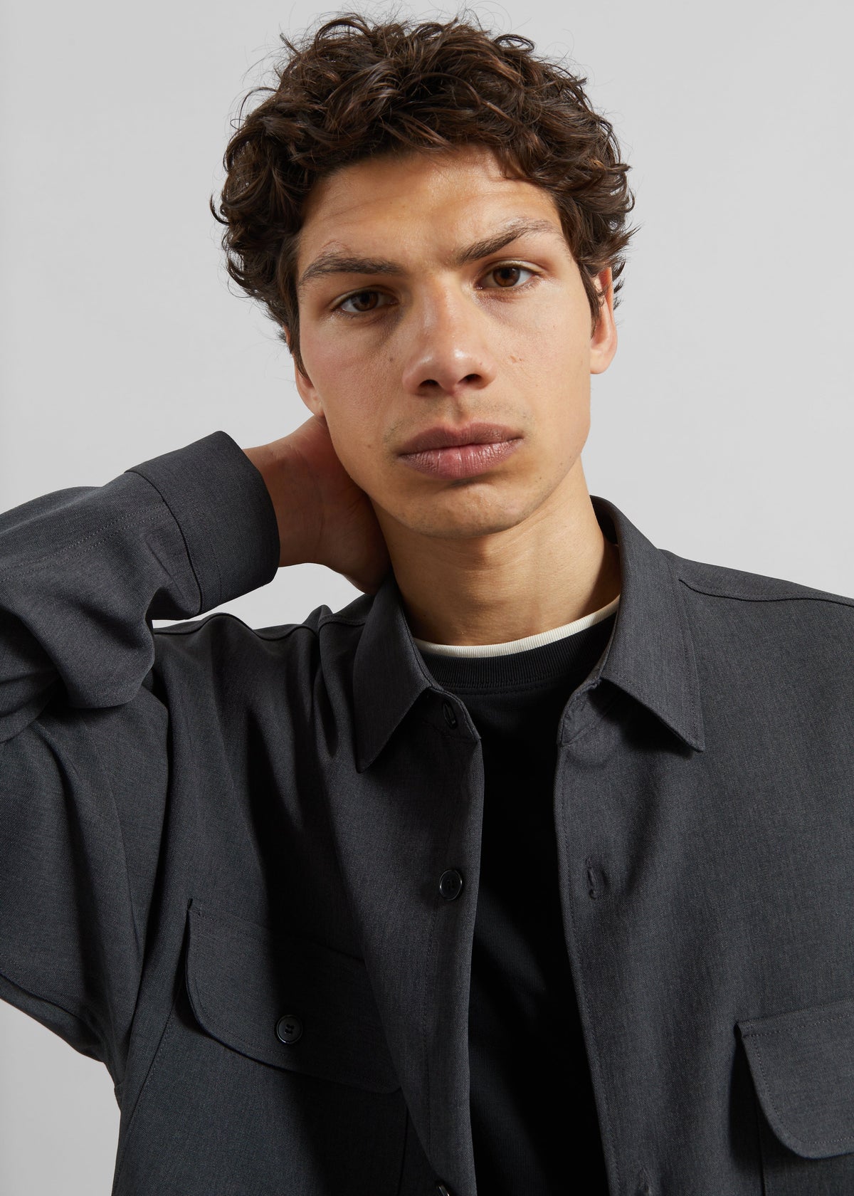 Alessio Shirt Jacket - Charcoal – view 3 of 7