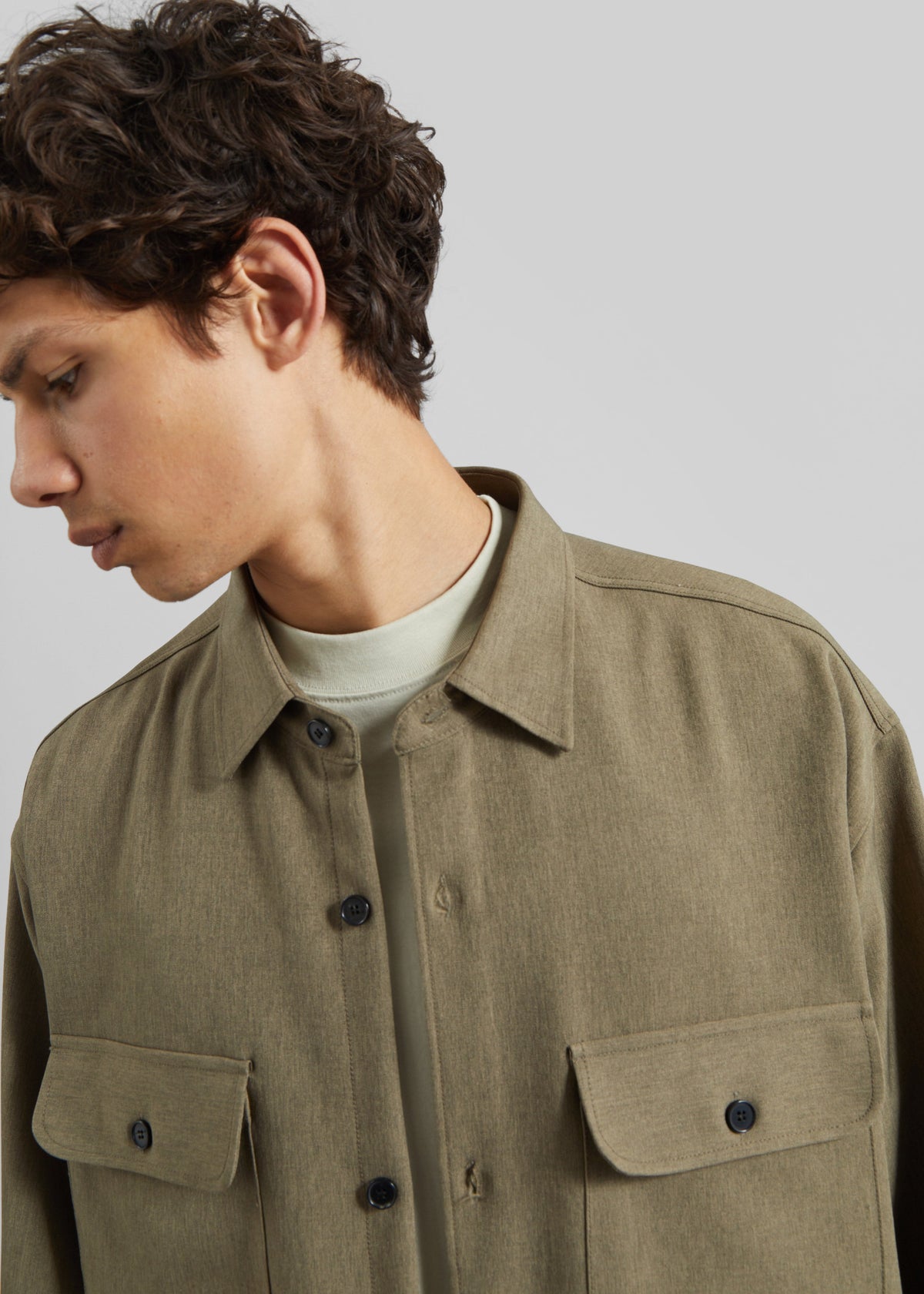 Alessio Shirt Jacket - Olive – view 3 of 8