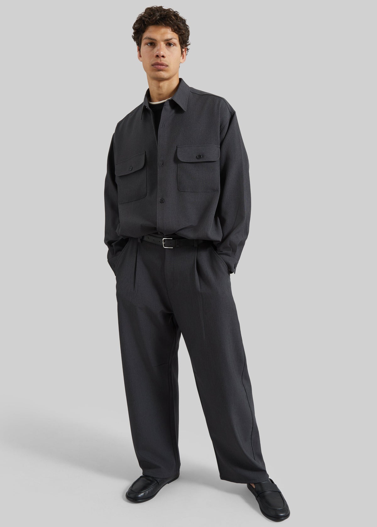 Alessio Straight Trousers - Charcoal – view 1 of 8