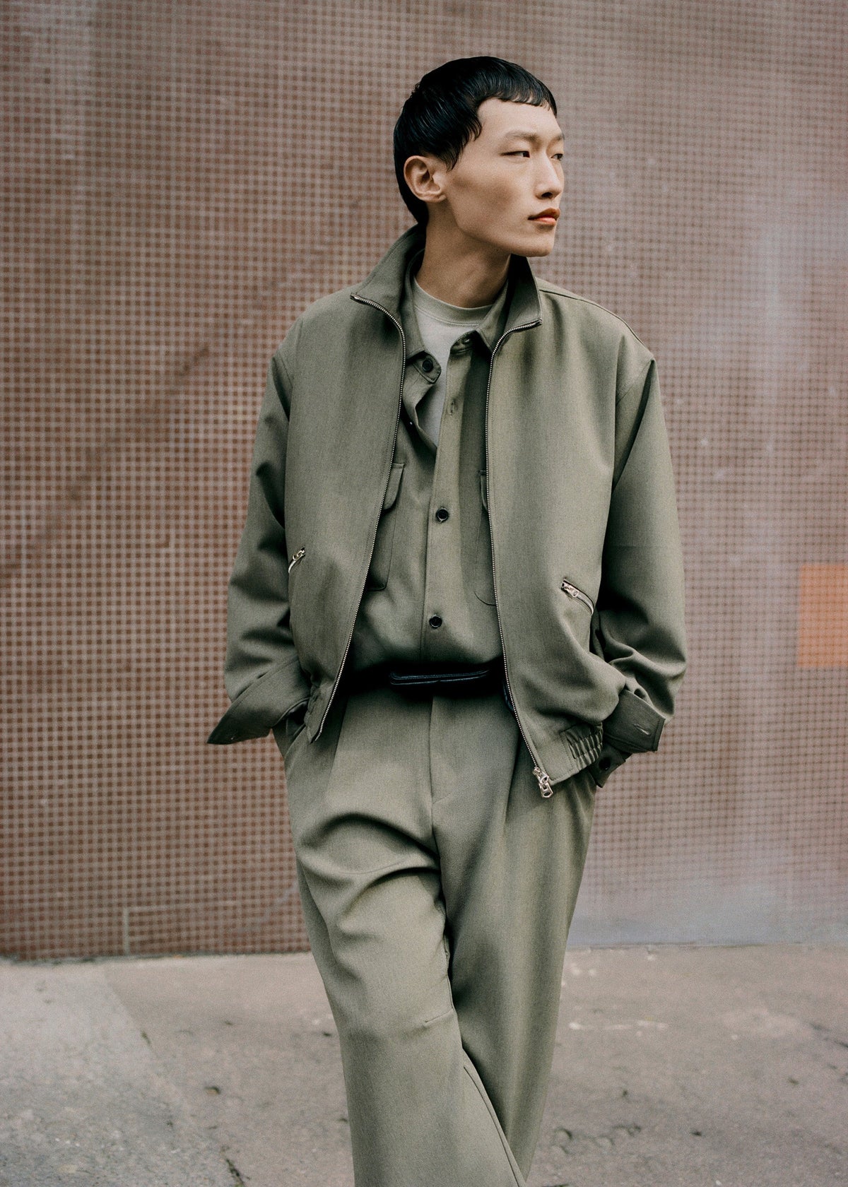 Alessio Zip-Up Jacket - Olive – view 1 of 9