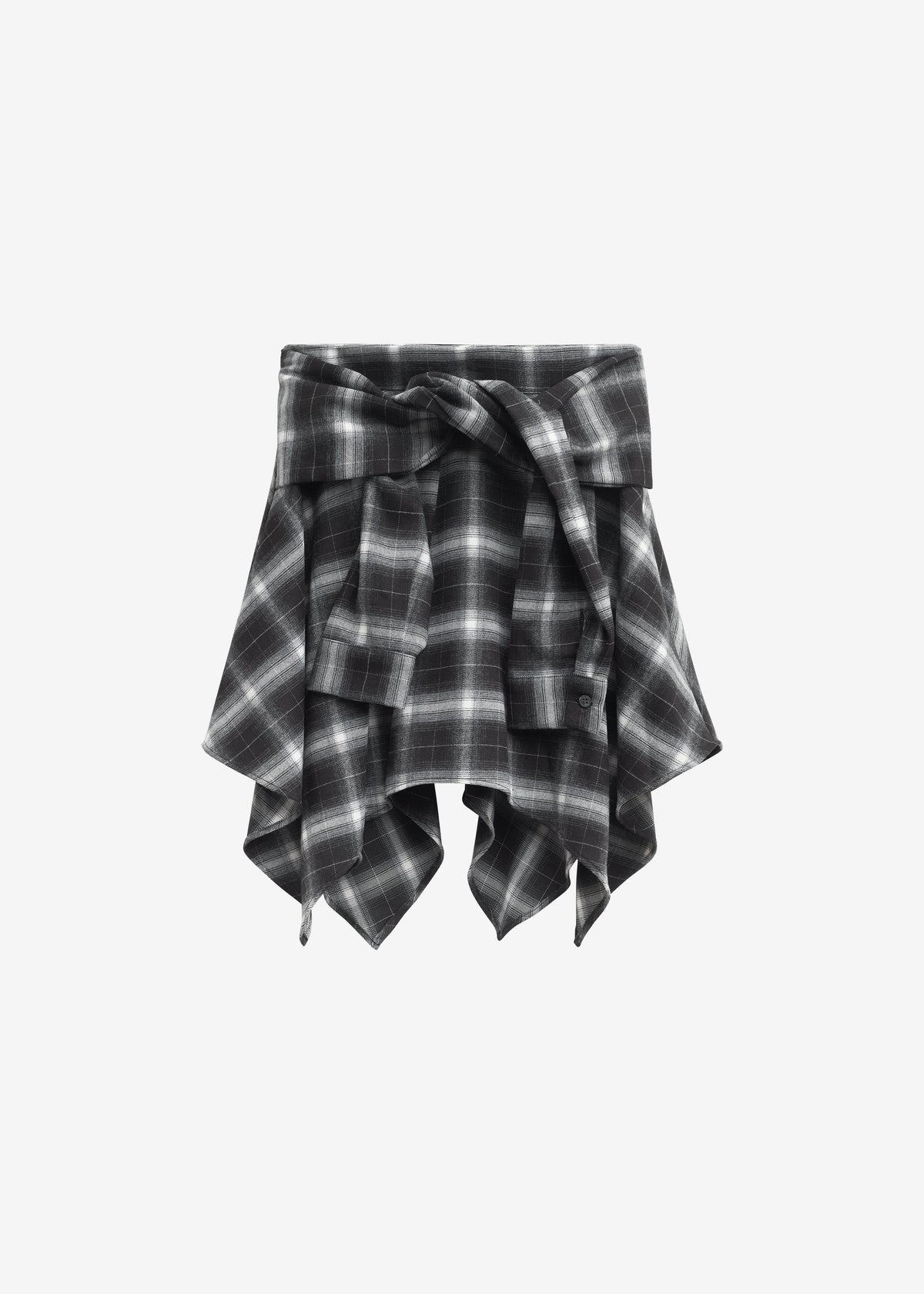 Alix Tie Skirt - Black Plaid – view 10 of 10