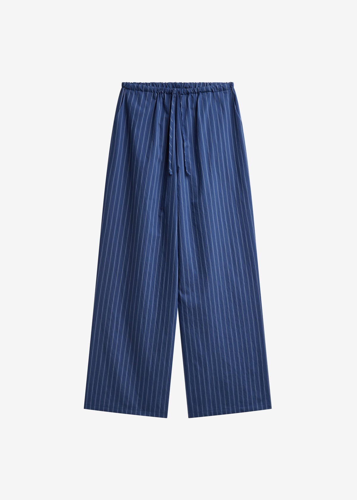 Almansa Drawstring Wide Pants - Blue Stripe – view 7 of 7