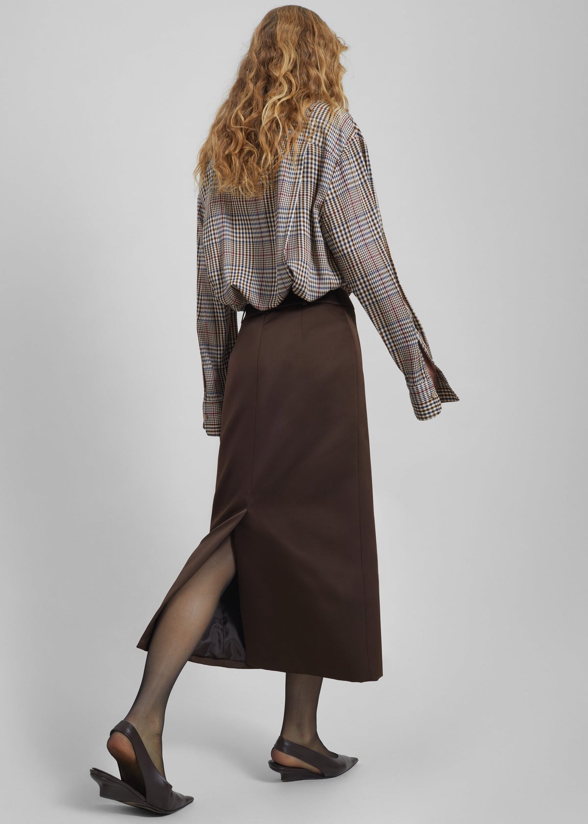 Alrose Satin Midi Skirt - Brown – view 12 of 13