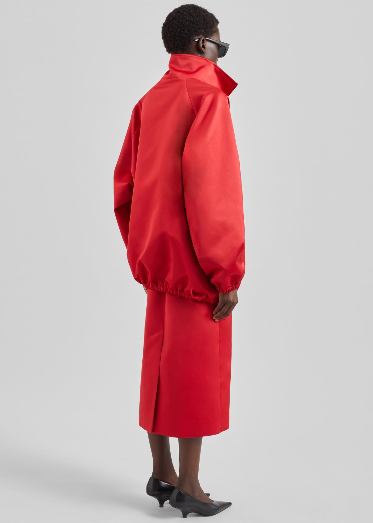 Alrose Satin Midi Skirt - Red – view 7 of 8