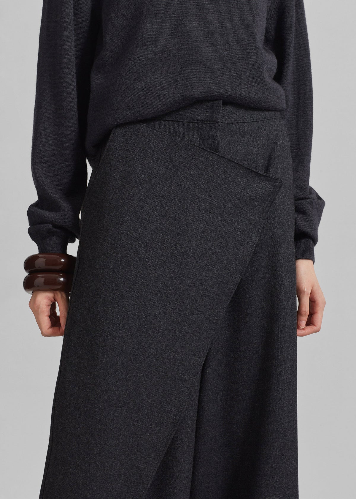Altai Wrap Trousers - Charcoal – view 3 of 7