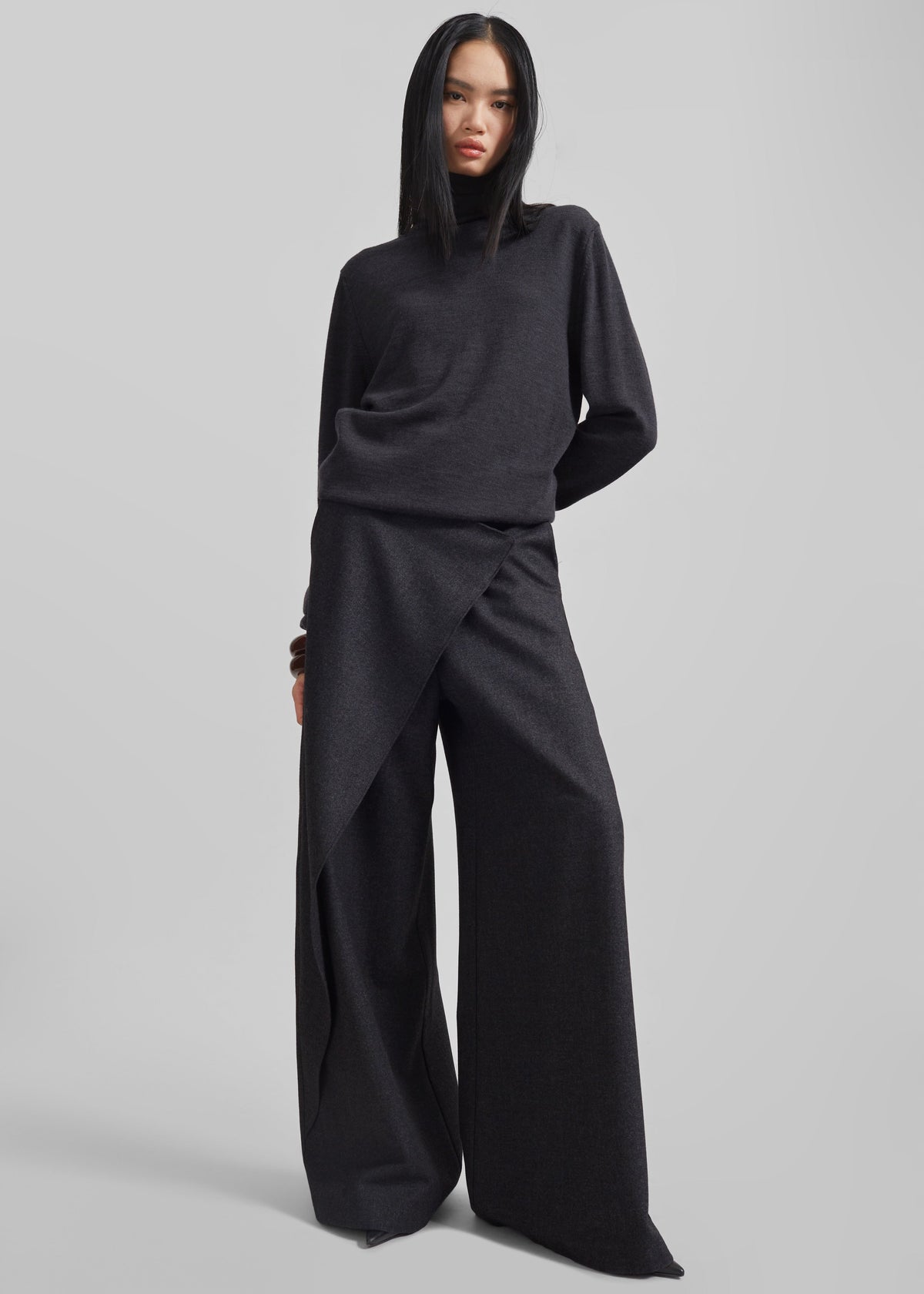 Altai Wrap Trousers - Charcoal – view 1 of 7