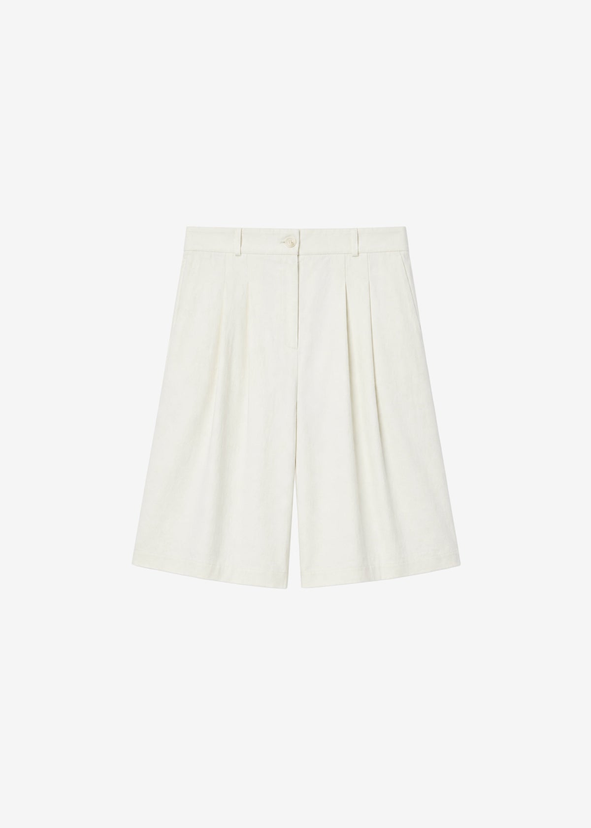 Altea Pleated Bermuda Shorts - Ivory – view 8 of 8