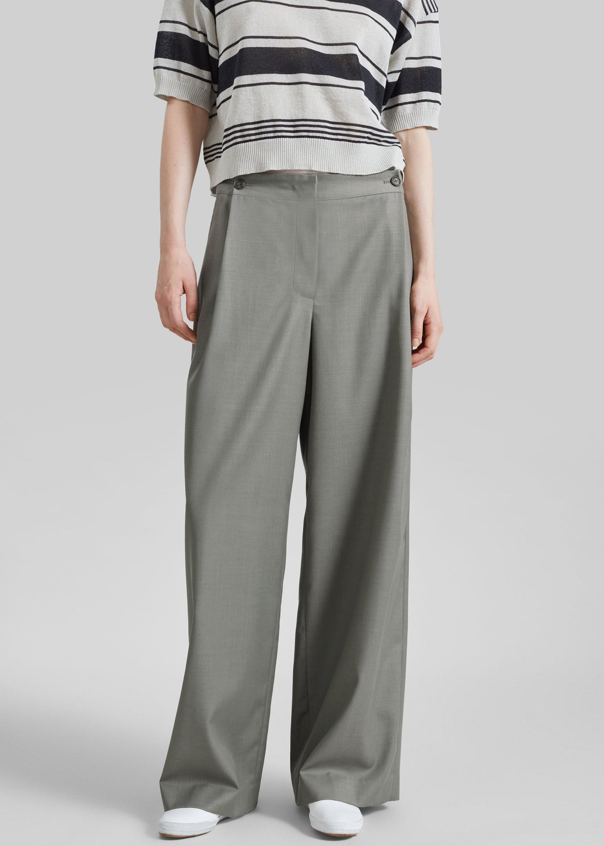 Althea Pleated Trousers - Sage – view 2 of 6