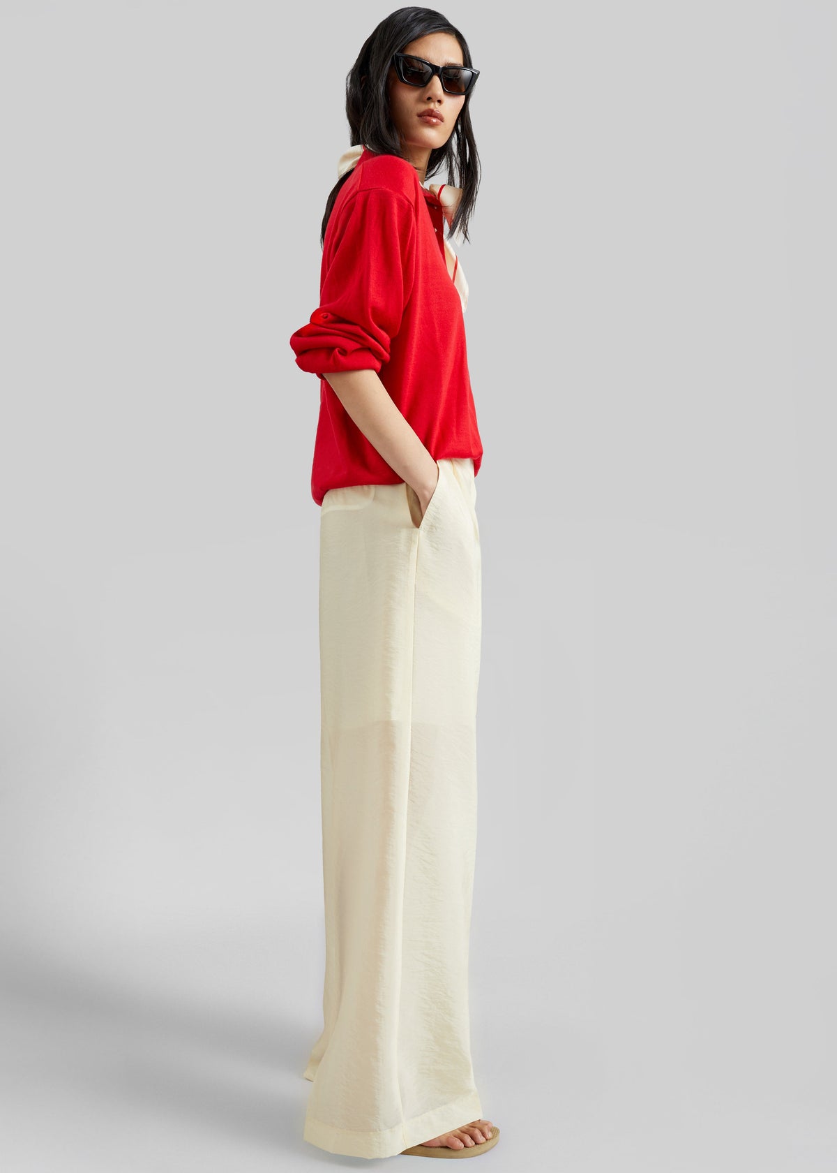 Alvito Sheer Organza Pants - Pale Yellow – view 5 of 7