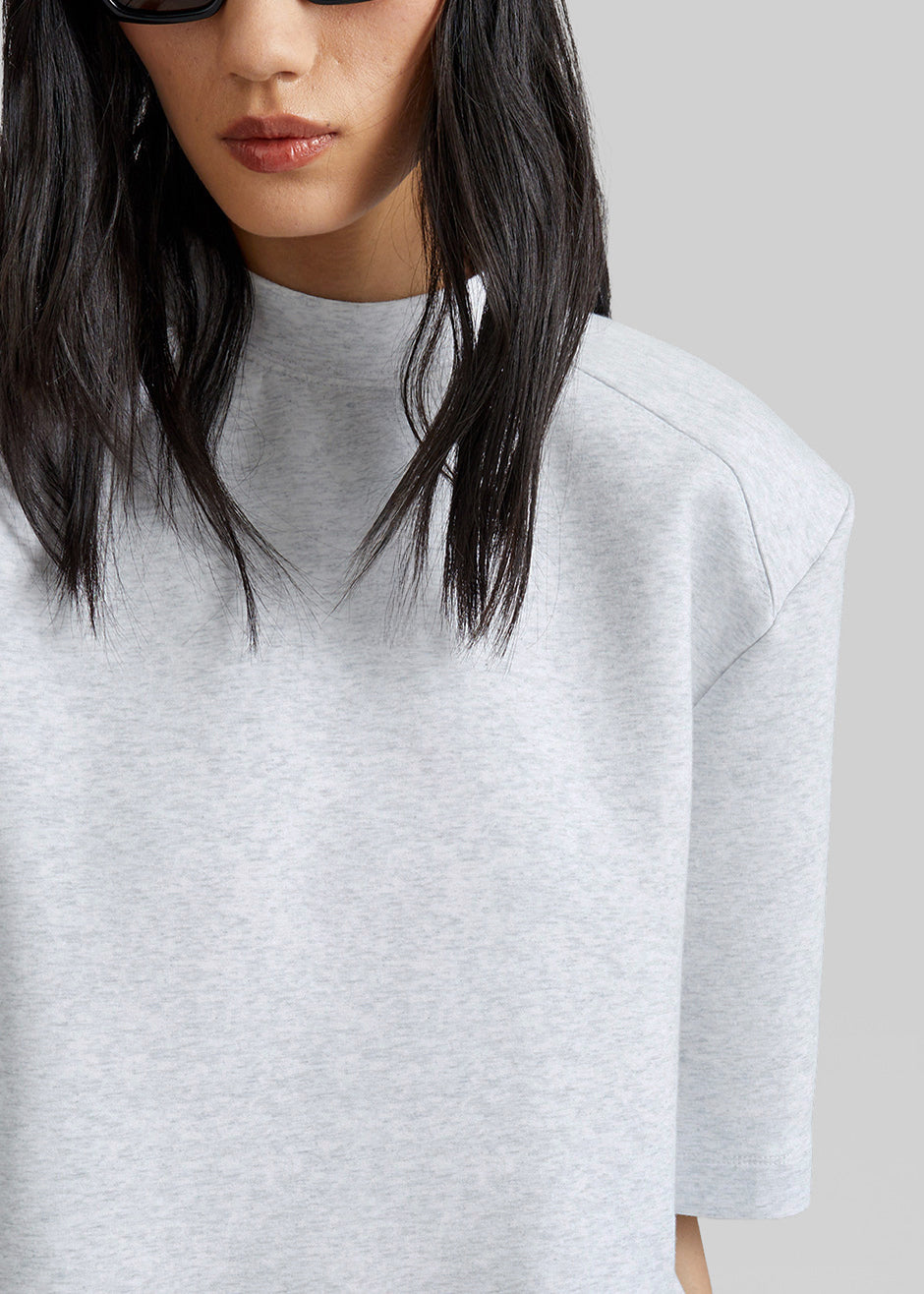 Alwen Neoprene Padded T-Shirt - Grey Melange – view 2 of 8