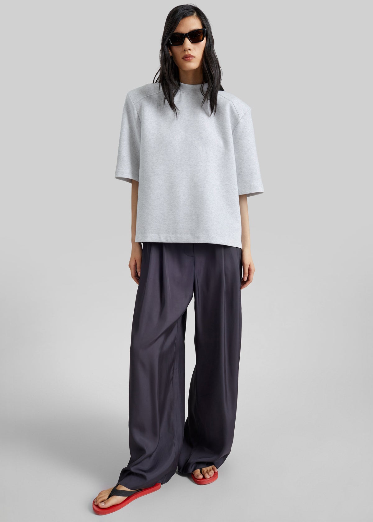 Alwen Neoprene Padded T-Shirt - Grey Melange – view 5 of 8
