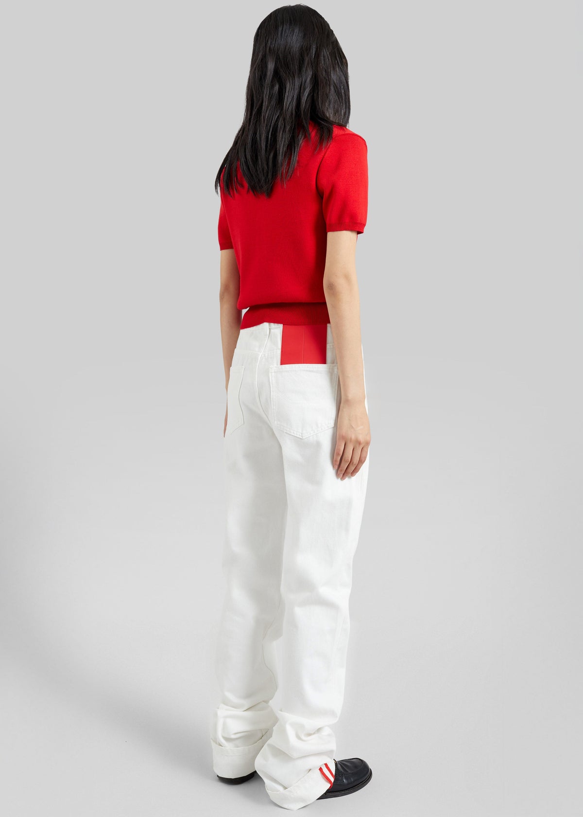 Amelot Knit Short Sleeve Cardigan - Red – view 5 of 6