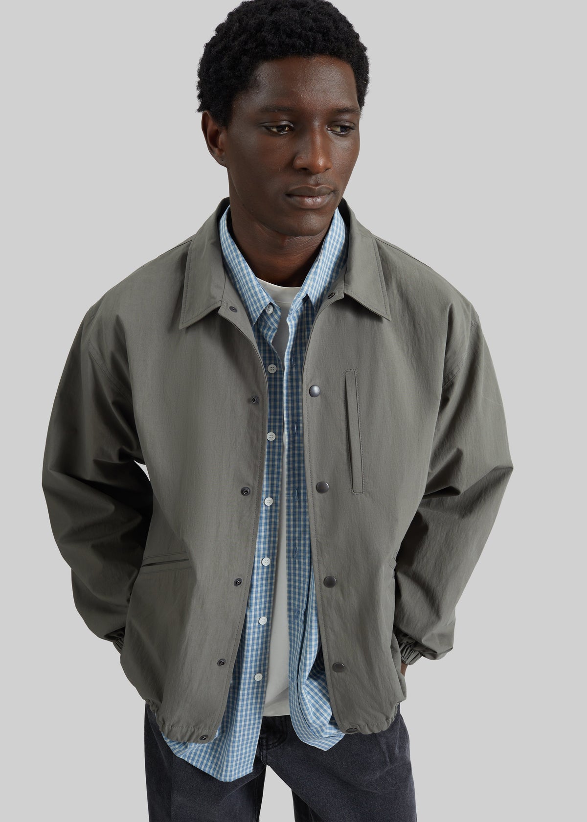 Andres Coach Jacket - Pale Olive – view 1 of 7