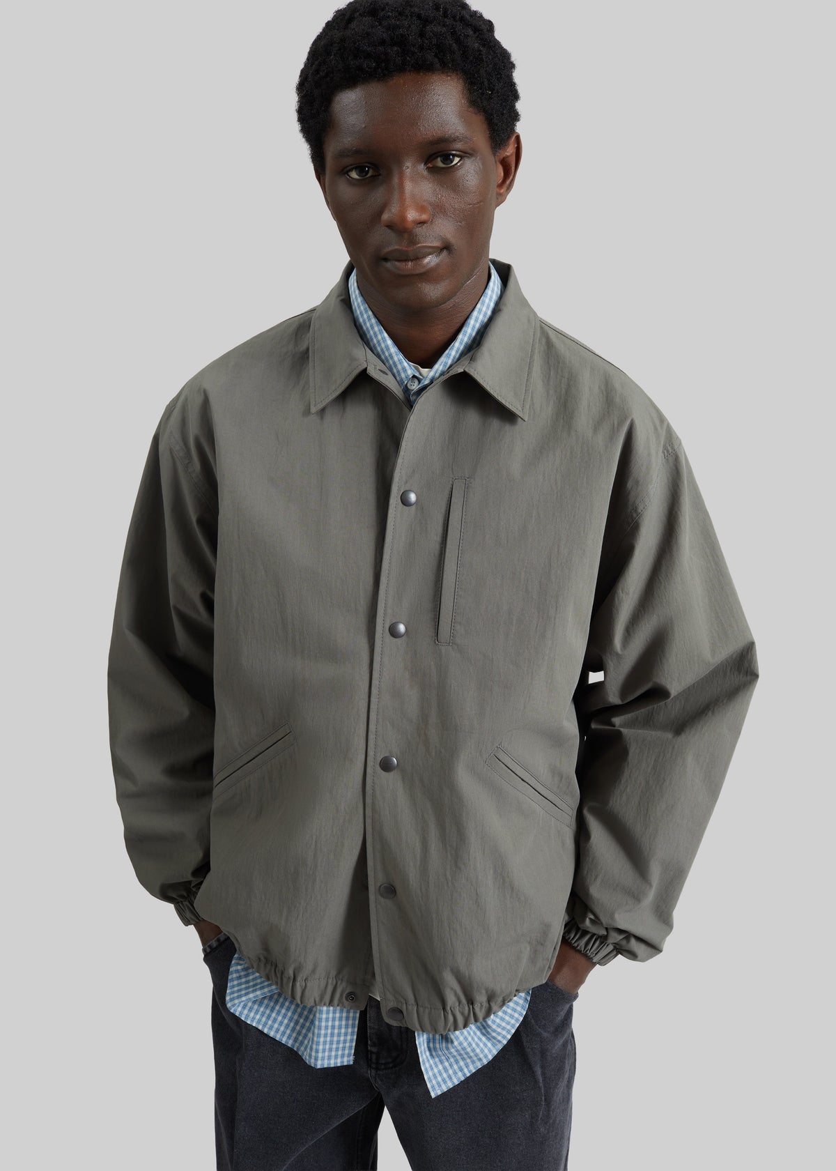 Andres Coach Jacket - Pale Olive – view 4 of 7