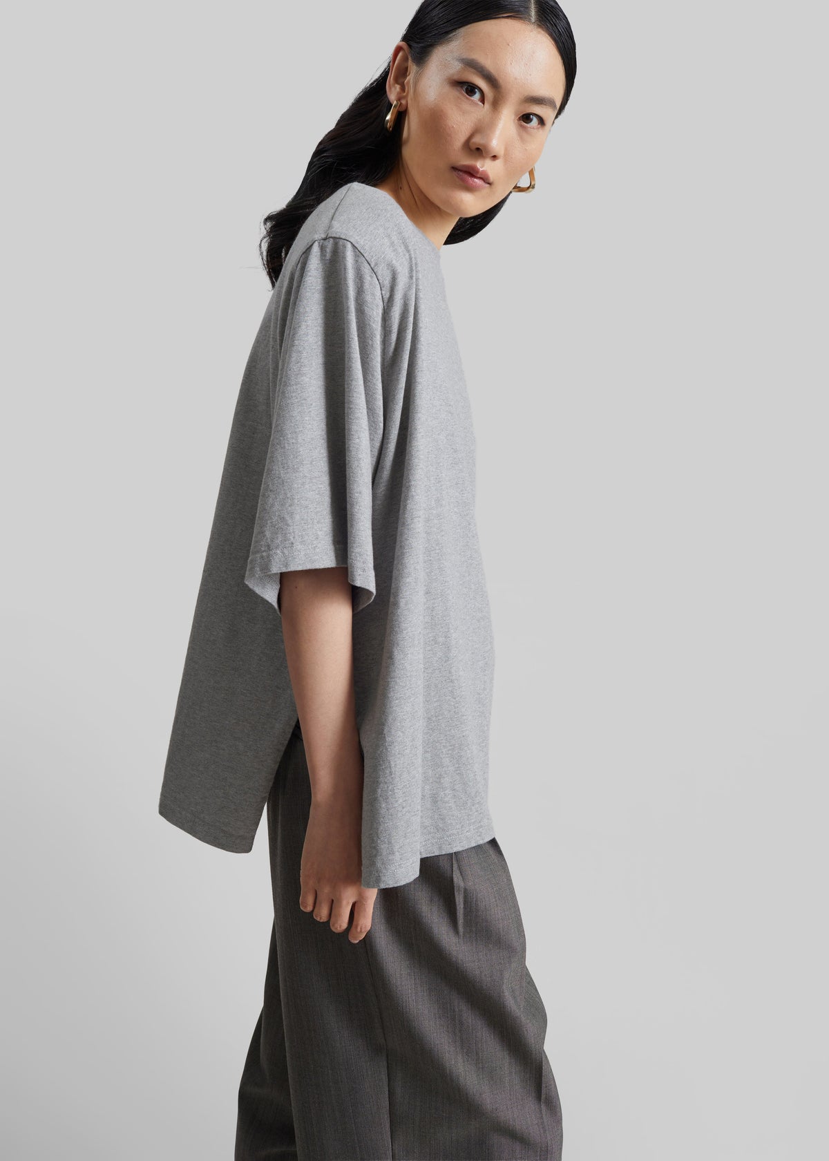 Anira Padded T-Shirt - Grey Melange – view 5 of 8
