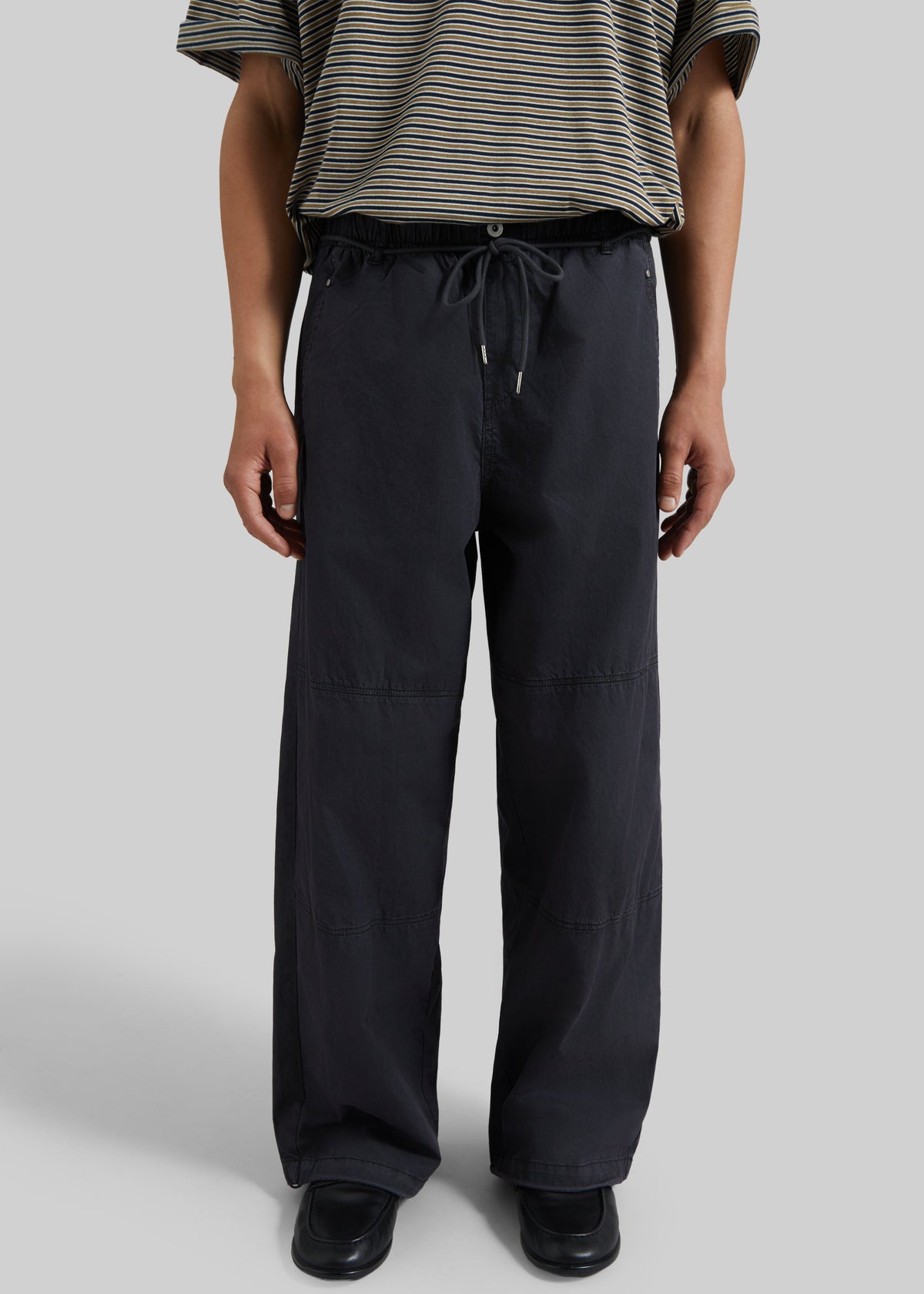 Antheor Drawstring Wide Leg Pants - Charcoal – view 1 of 7