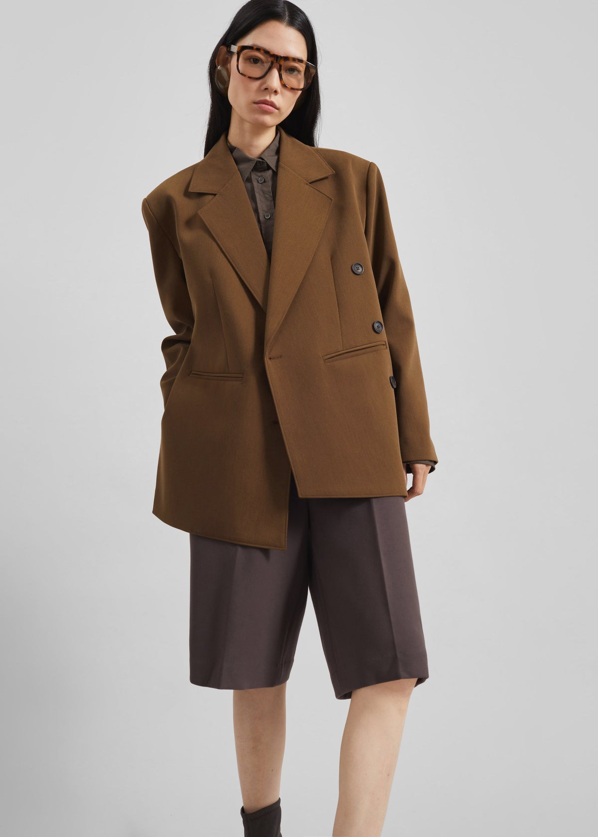Antwerp Wrap Blazer - Brown – view 1 of 8