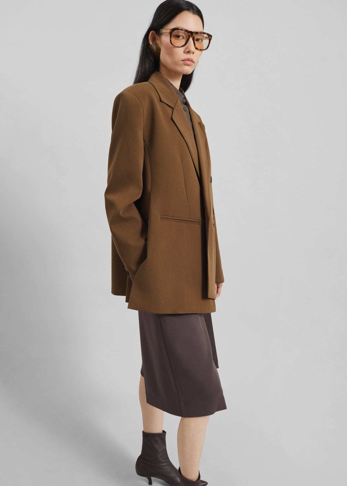 Antwerp Wrap Blazer - Brown – view 5 of 8