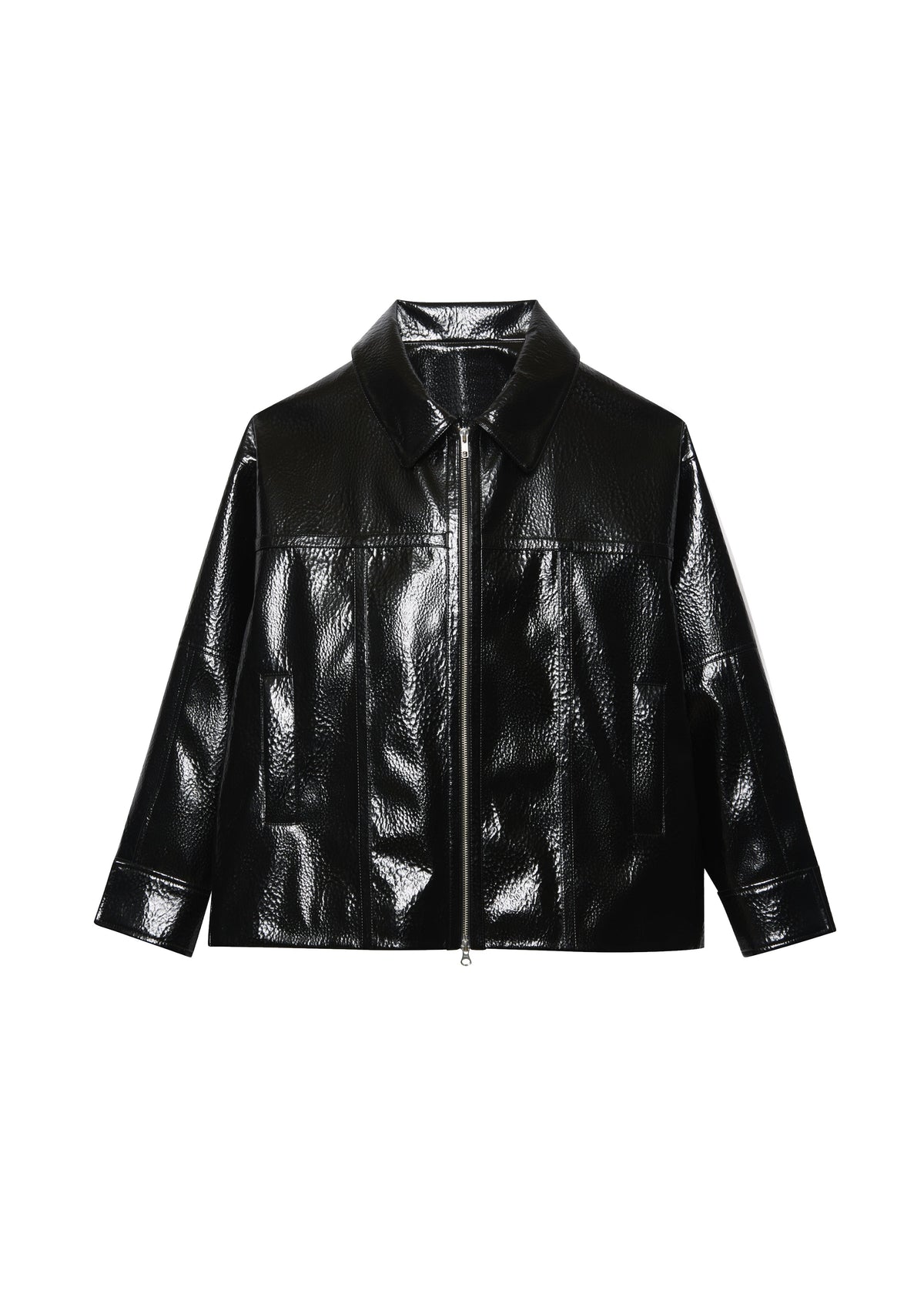 Arbor Crackled Faux Leather Jacket - Black – view 10 of 10