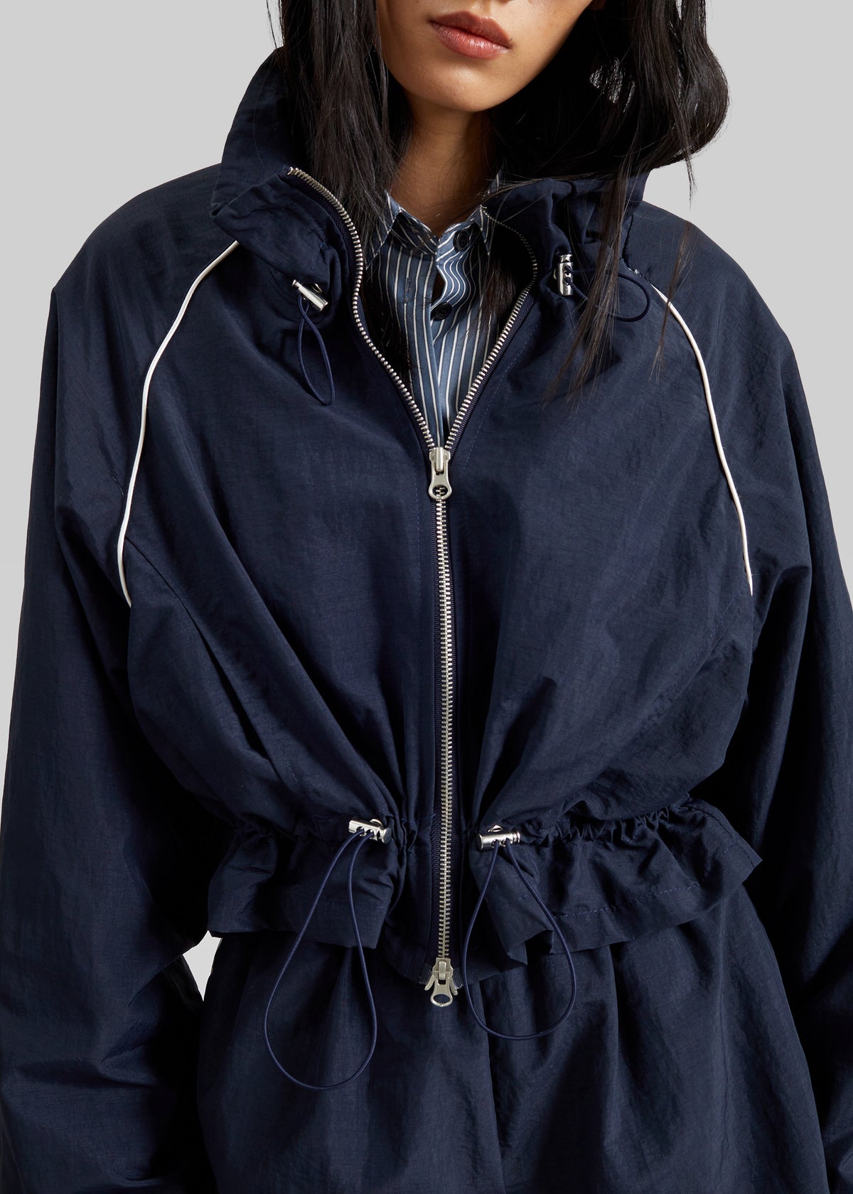 Arizona Drawstring Track Jacket - Navy – view 3 of 7