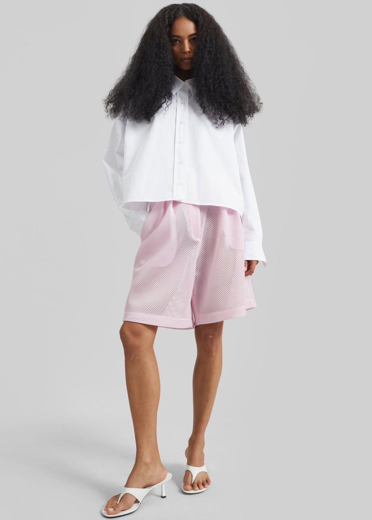 Arlen Cotton Boxy Shirt - White – view 2 of 6