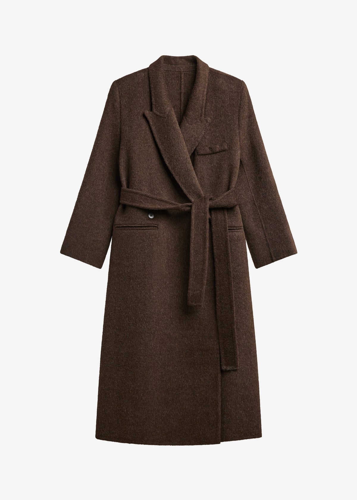 Arlene Wool Belted Coat - Brown – view 7 of 7