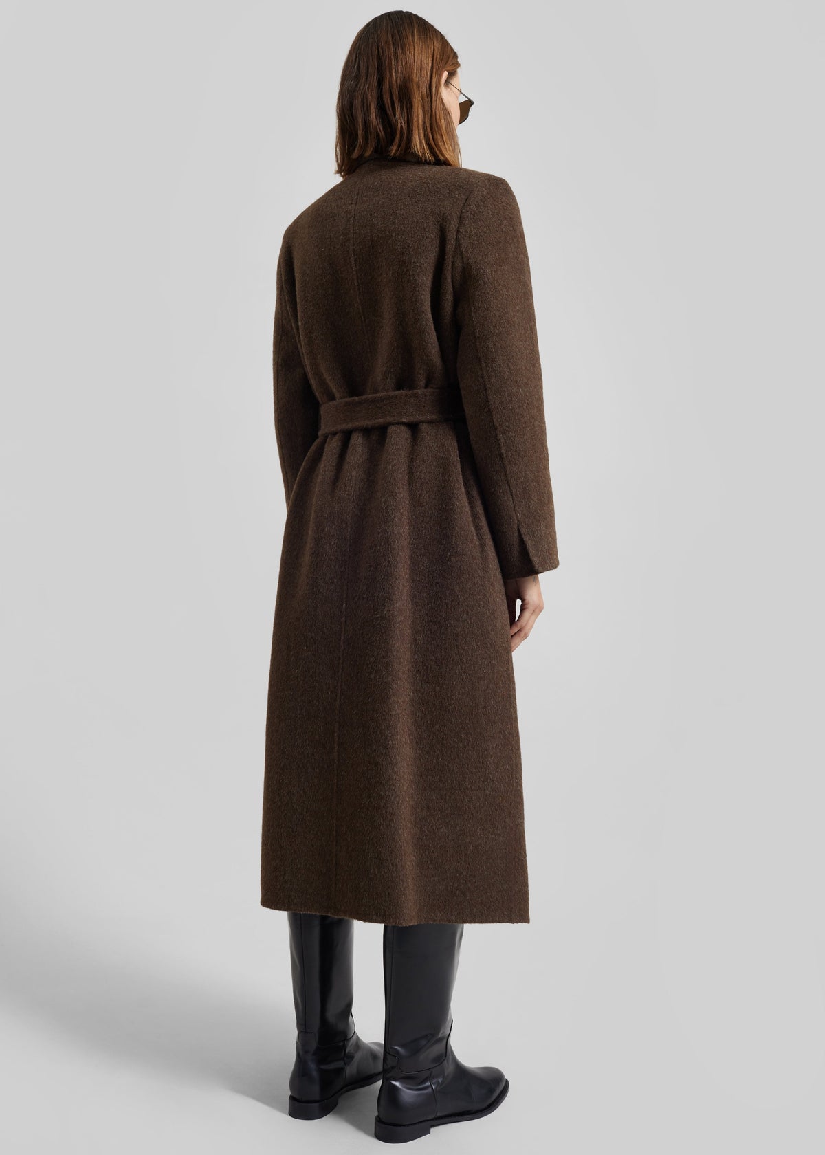 Arlene Wool Belted Coat - Brown – view 6 of 7