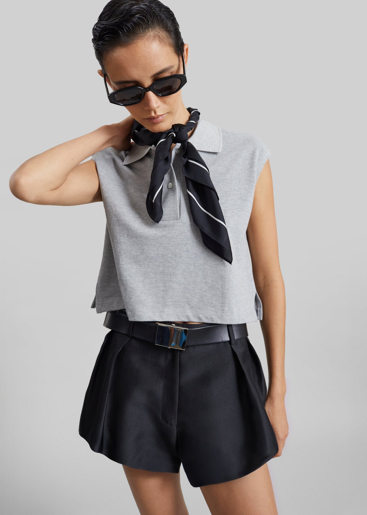 Arles Bubble Hem Shorts - Black – view 5 of 9