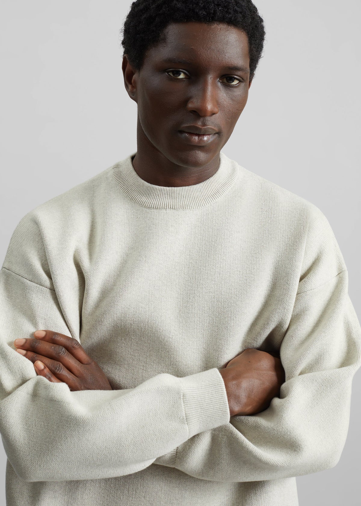 Arne Sweater - Grey Melange – view 2 of 7