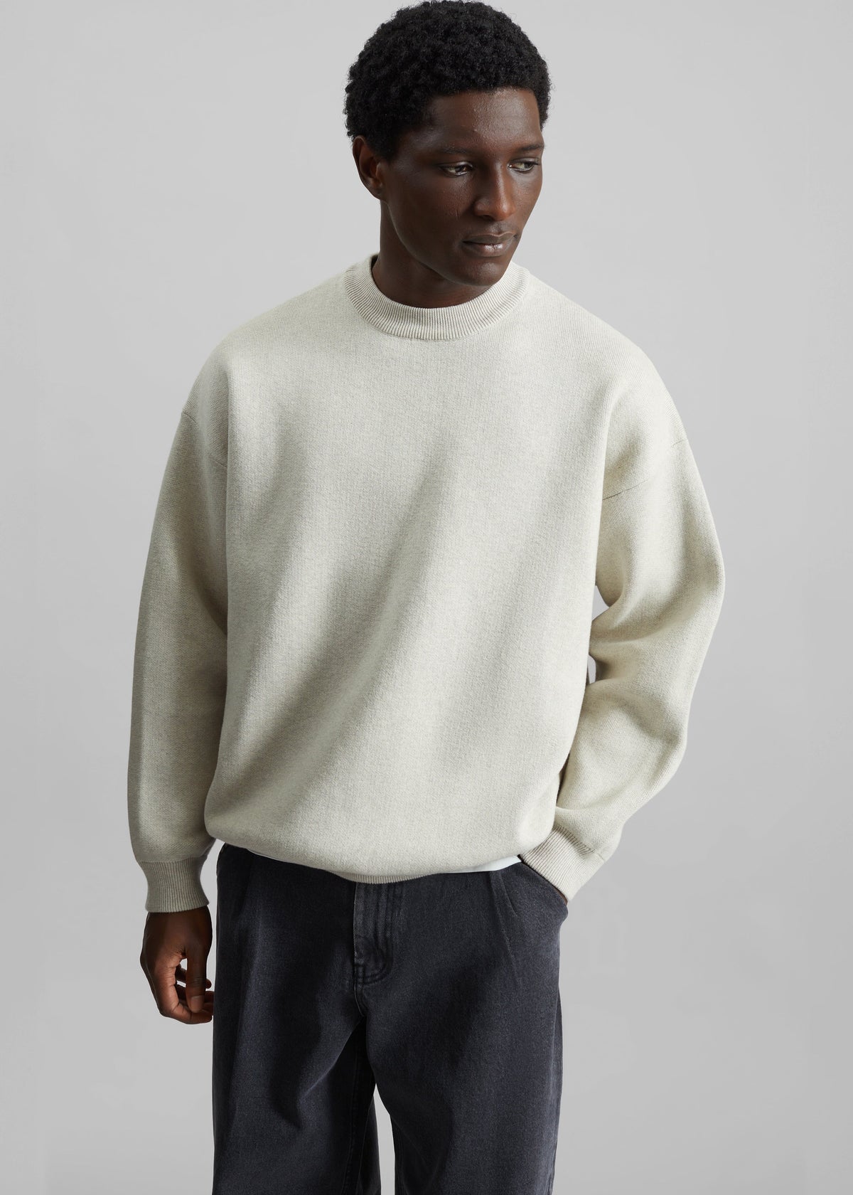 Arne Sweater - Grey Melange – view 4 of 7