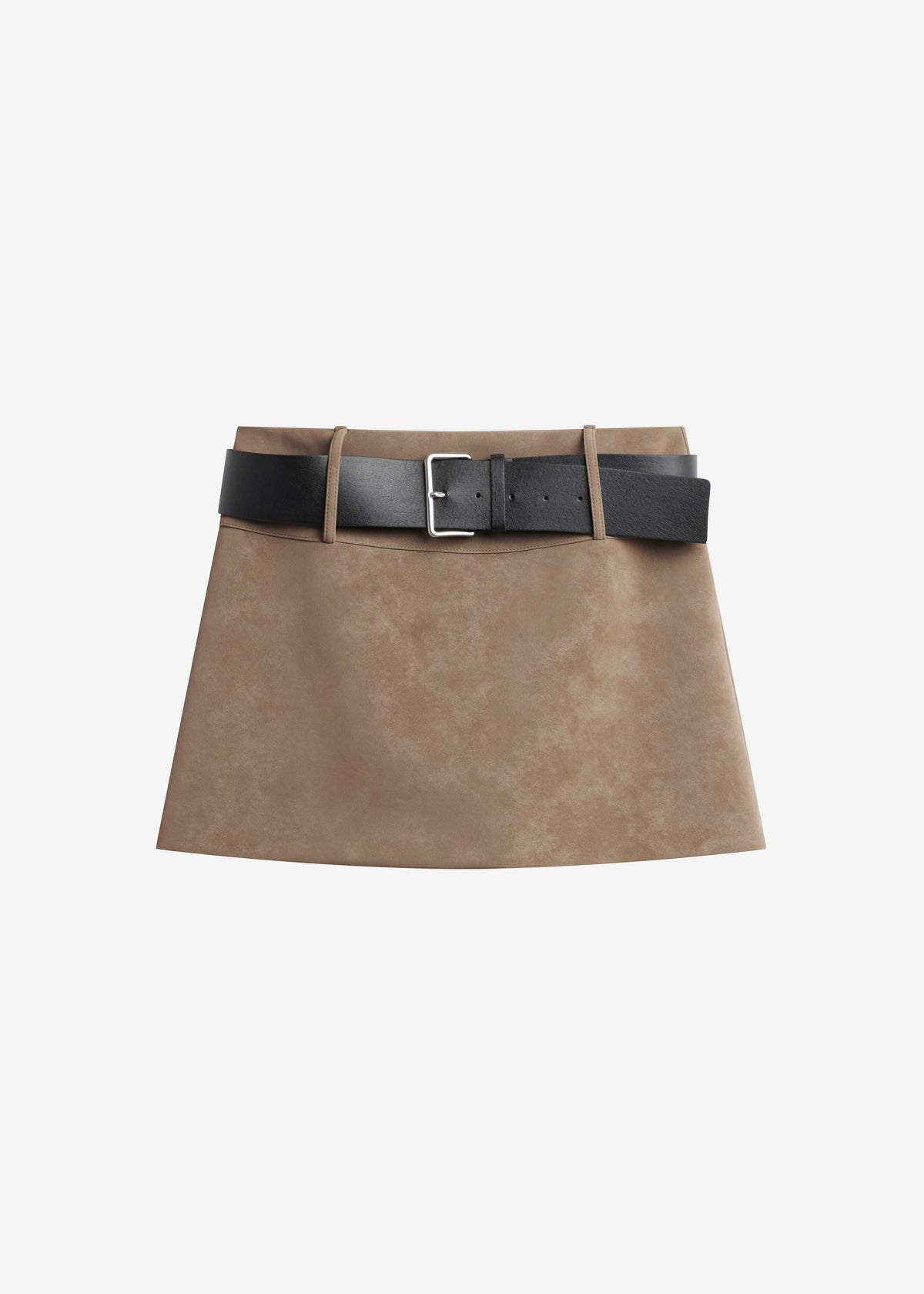 Arosa Belted Mini Skirt - Beige – view 10 of 10