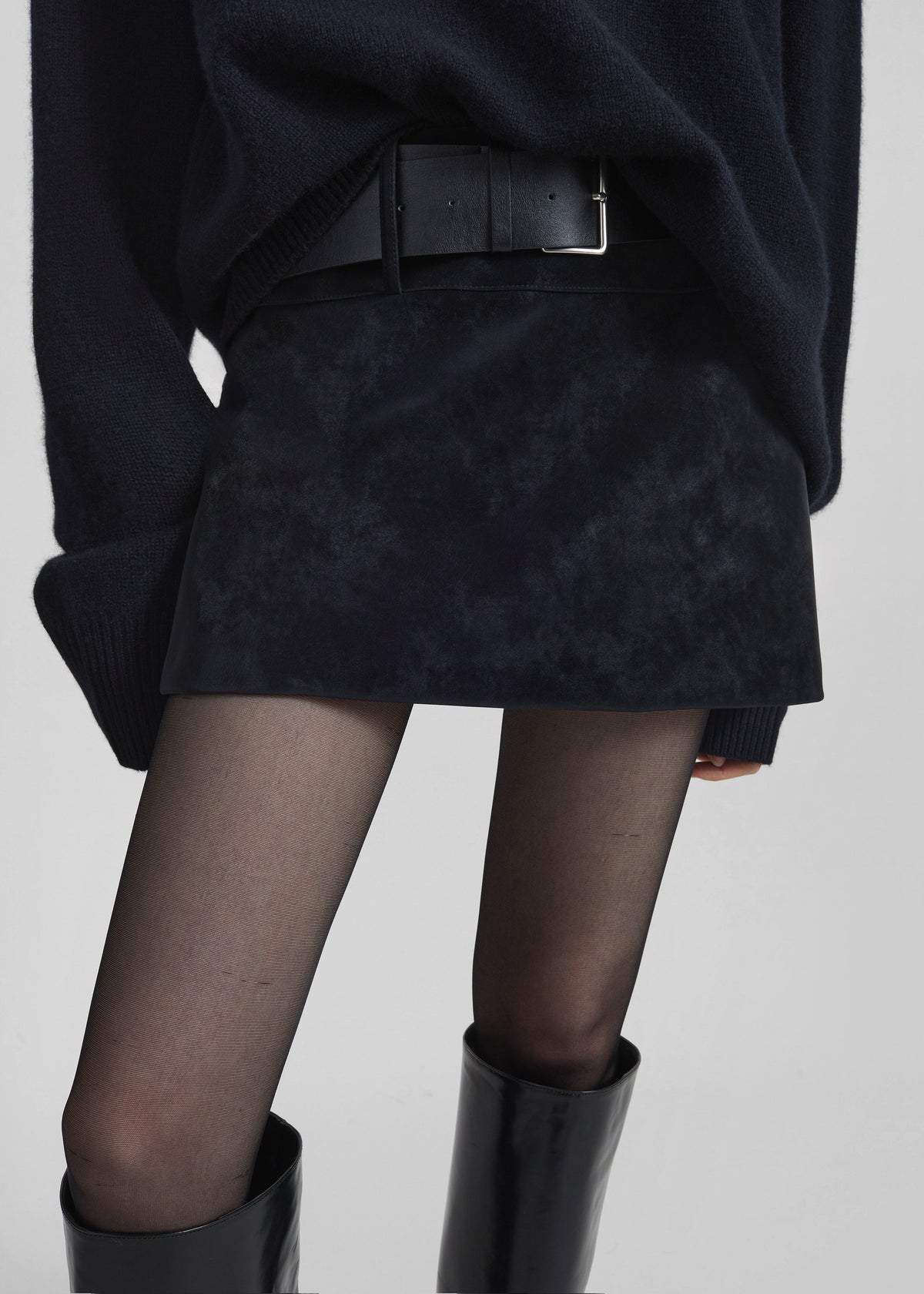 Arosa Belted Mini Skirt - Black – view 2 of 11