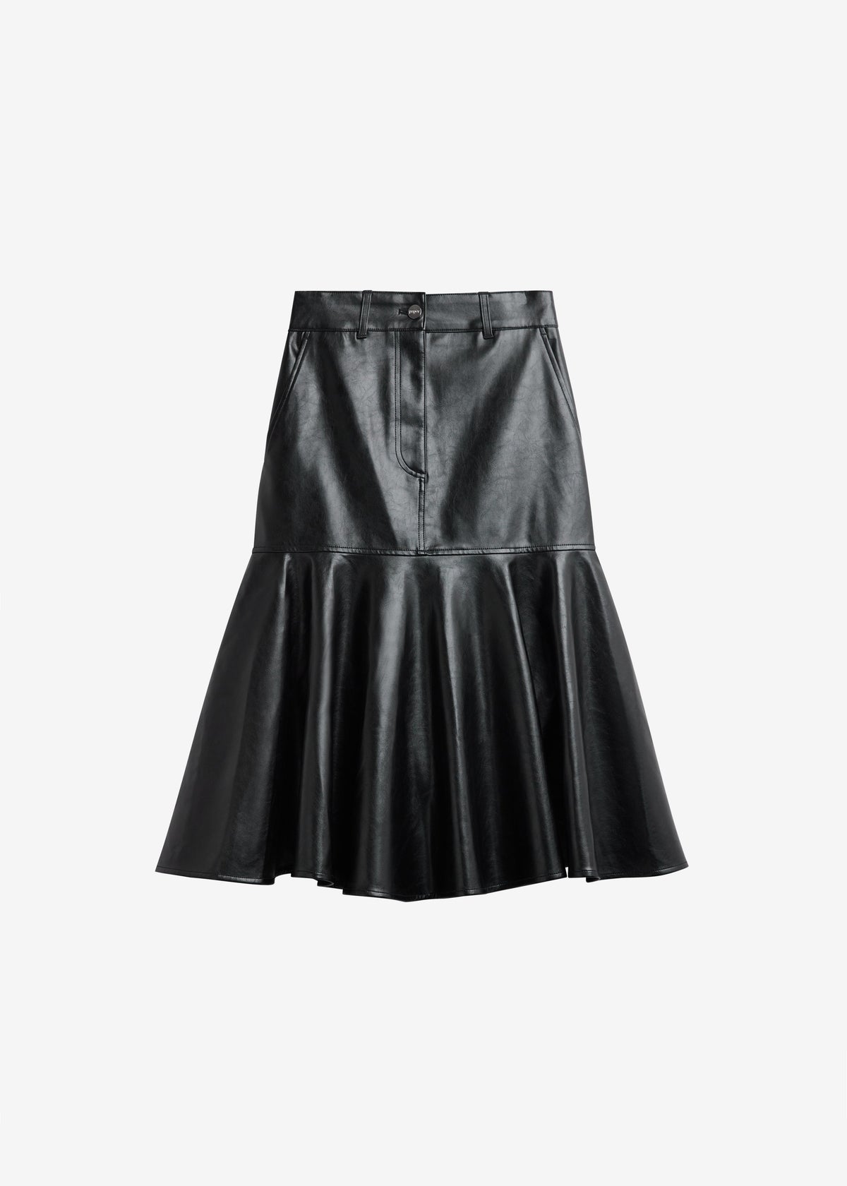 Arvika Faux Leather Mermaid Skirt - Black – view 9 of 9