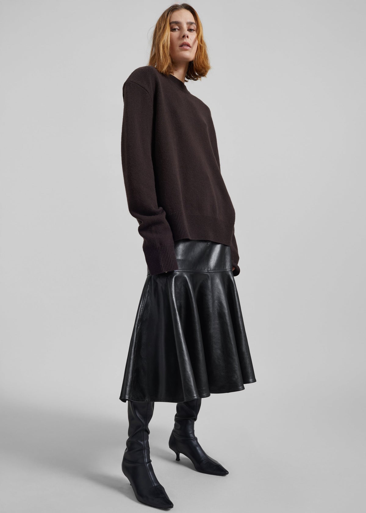 Arvika Faux Leather Mermaid Skirt - Black – view 1 of 9