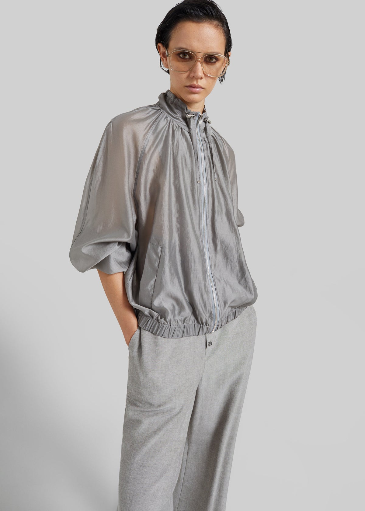 Arzon Sheer Jacket - Steel Grey – view 6 of 8