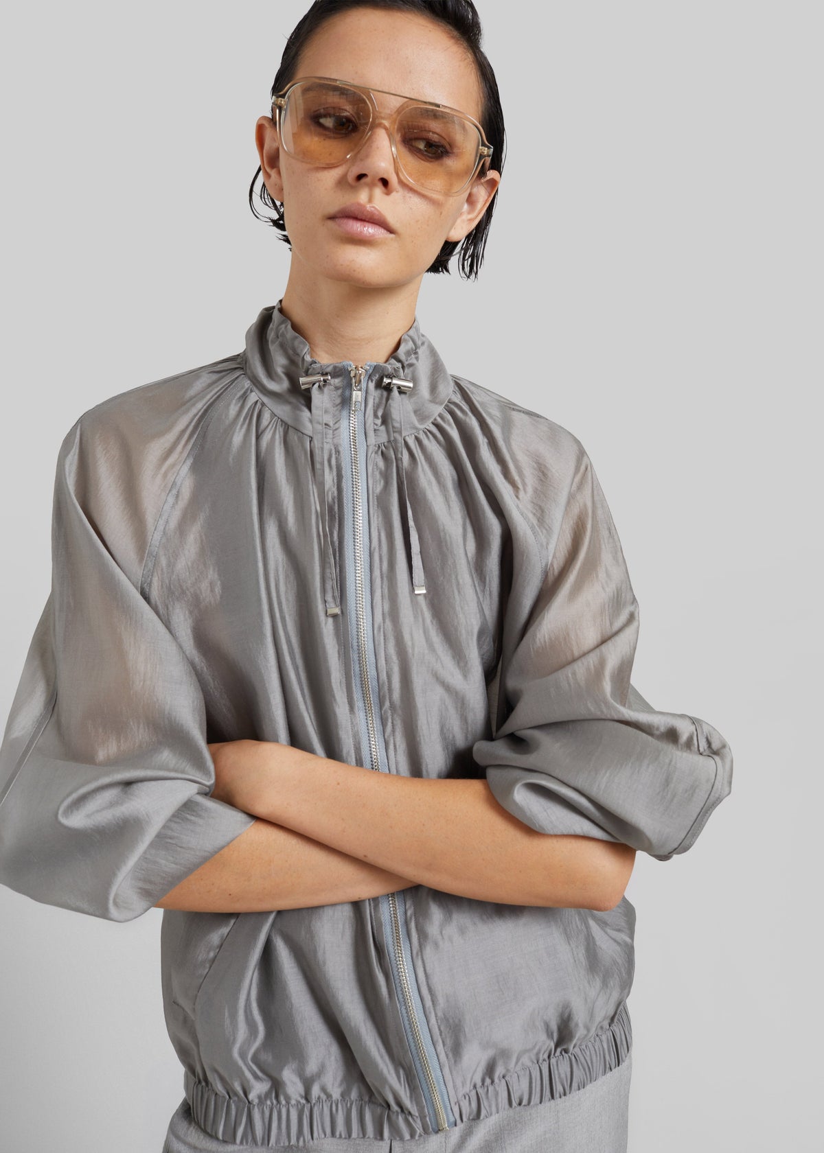 Arzon Sheer Jacket - Steel Grey – view 1 of 8