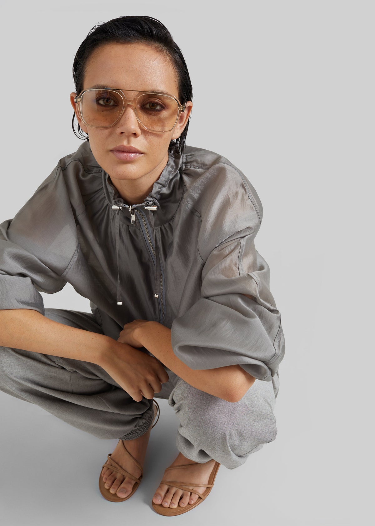 Arzon Sheer Jacket - Steel Grey – view 4 of 8