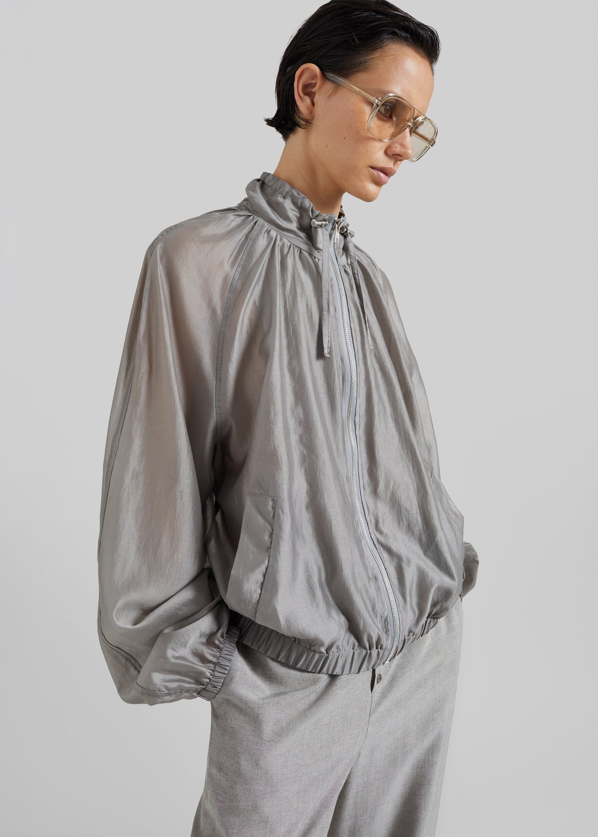 Arzon Sheer Jacket - Steel Grey – view 5 of 8