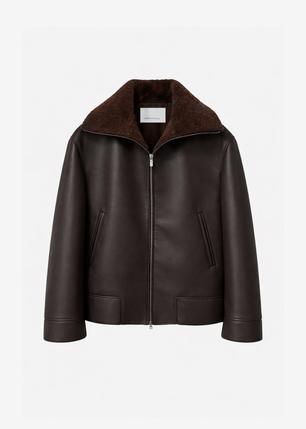 Aspen Faux Leather Jacket - Brown – view 8 of 8