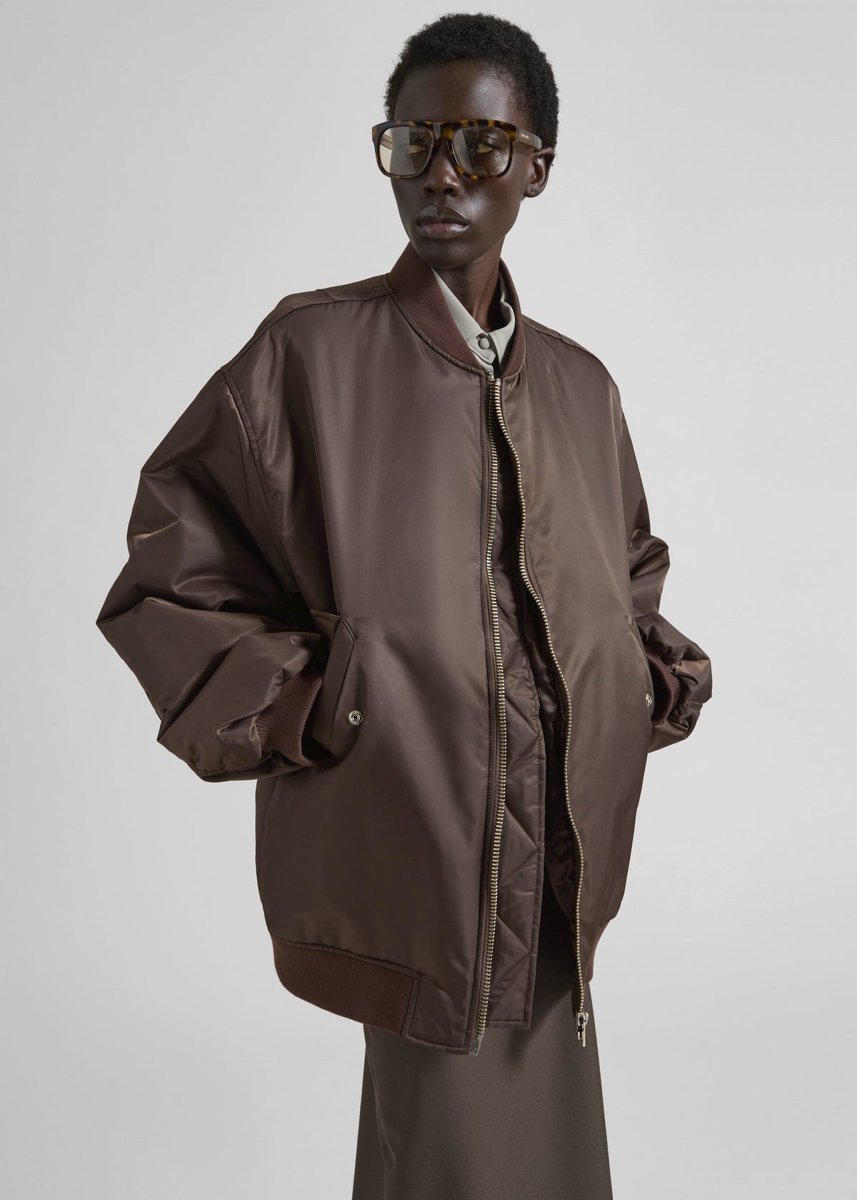 Astra Bomber Jacket - Brown – view 1 of 12