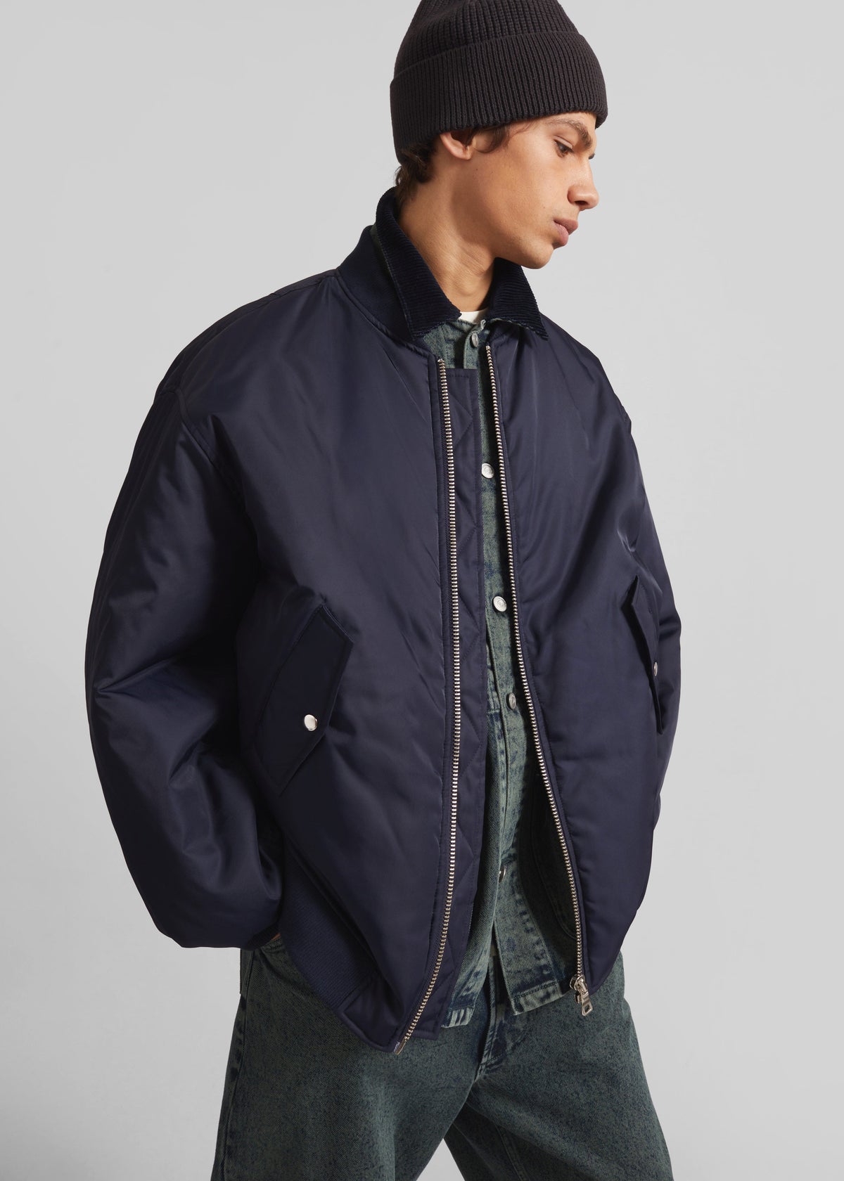 Astra Bomber Jacket - Navy – view 1 of 8