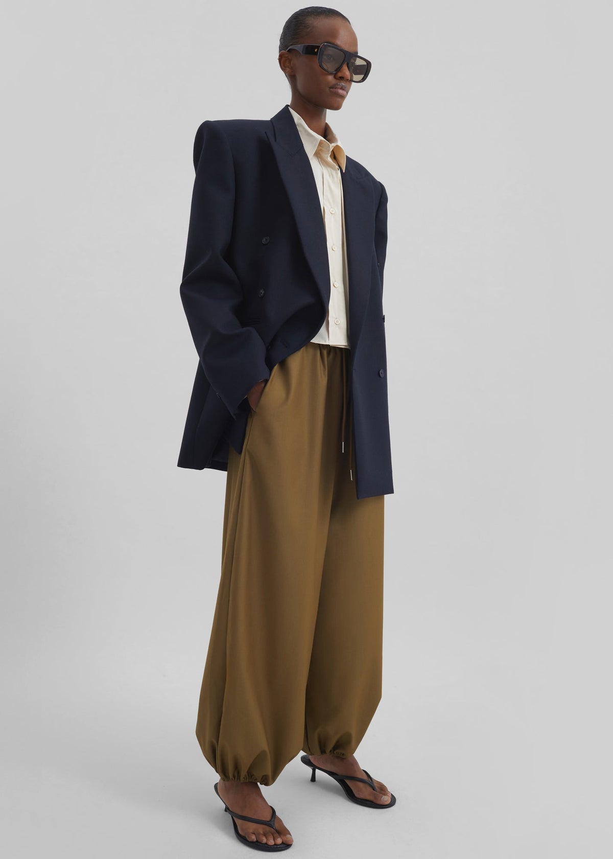 Aubray Balloon Pants - Olive Brown – view 5 of 11
