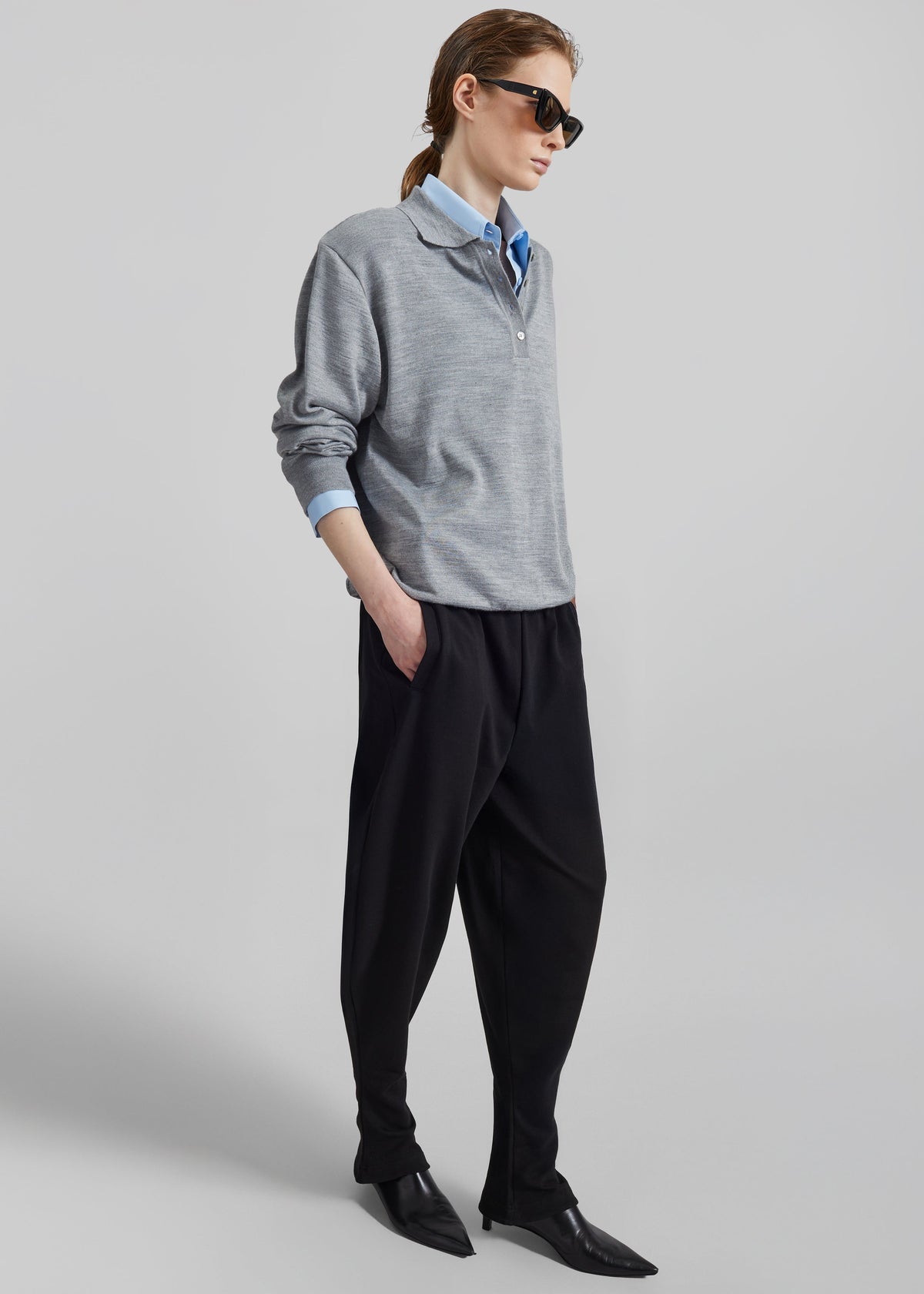 Avallon Padded Knit Polo - Grey – view 6 of 10