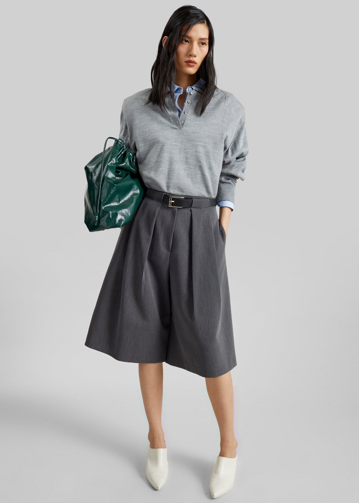 Avallon Padded Knit Polo - Grey – view 7 of 10