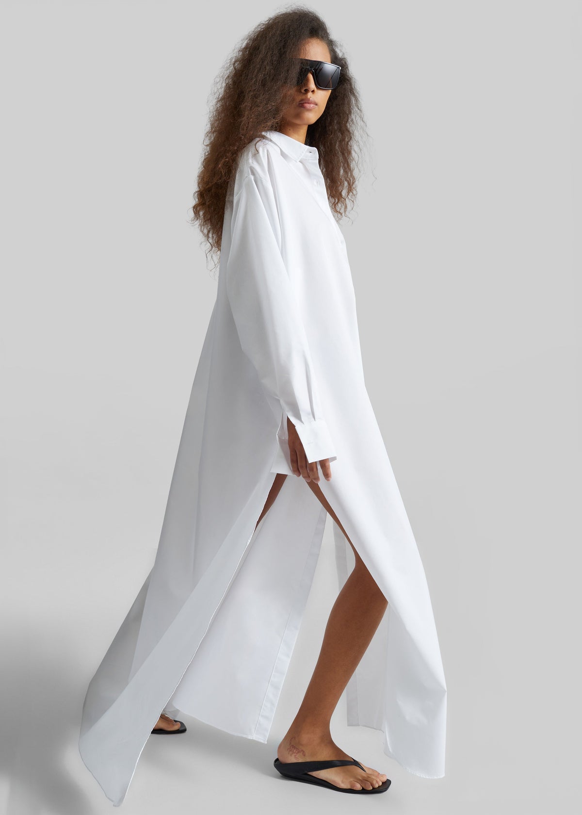 Avery Shirt Dress - White – view 6 of 7