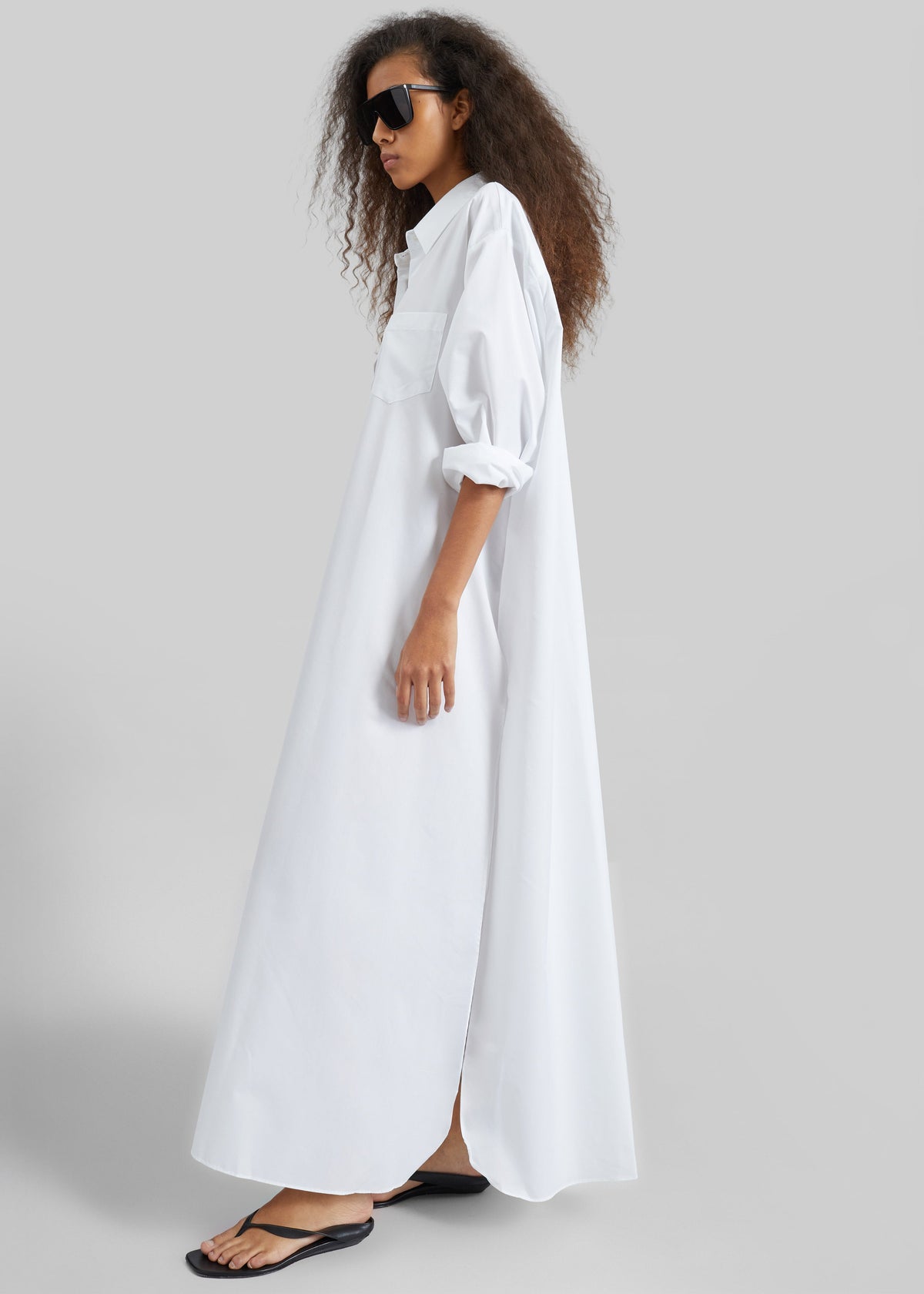 Avery Shirt Dress - White – view 2 of 7
