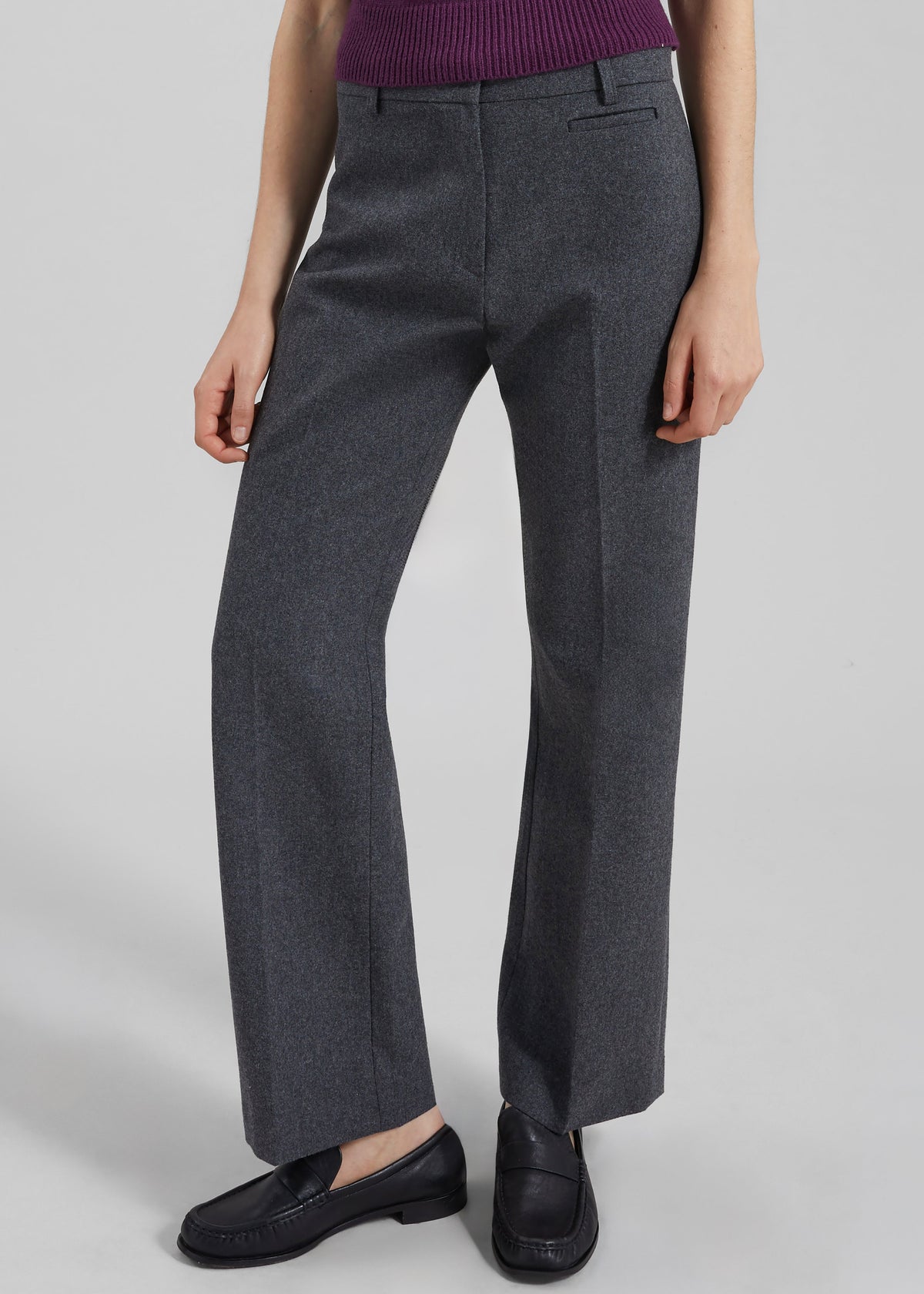 Avize Wool Straight Trousers - Dark Grey – view 2 of 6