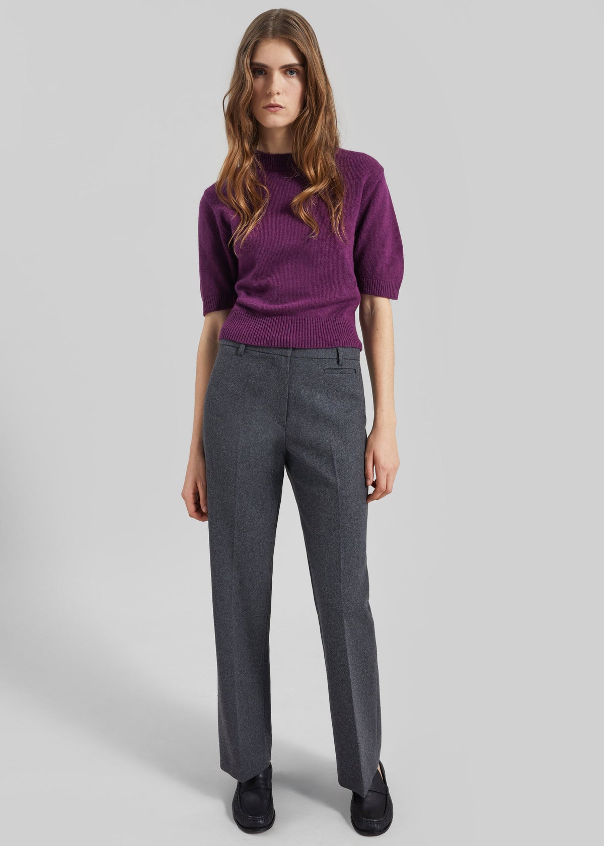 Avize Wool Straight Trousers - Dark Grey – view 4 of 6
